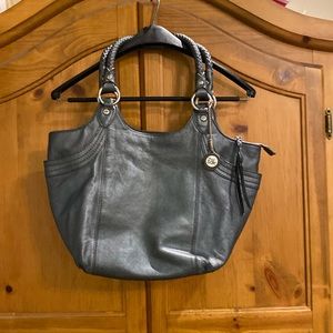 Grey leather The Sak purse
